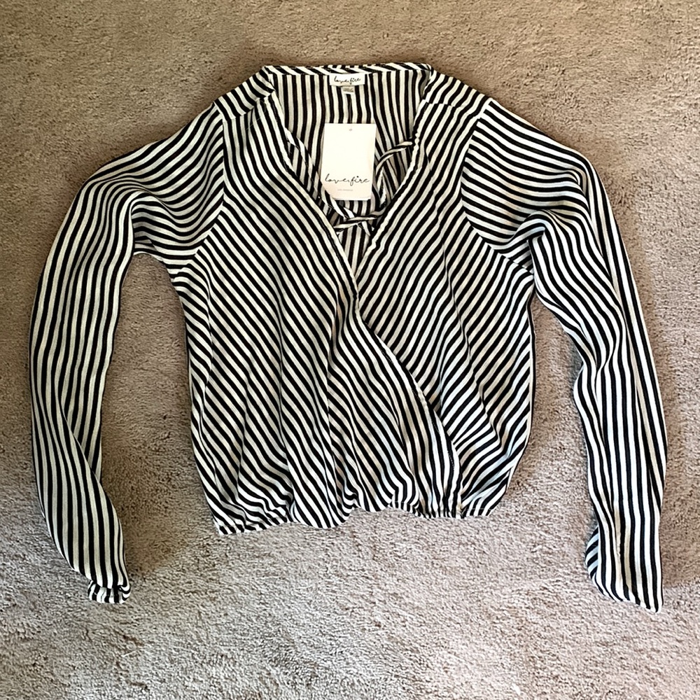 Striped long sleeve shirt size small